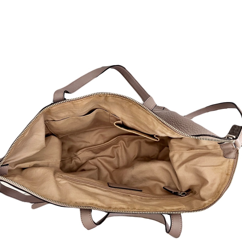 Coach Light Grey ‘Bleeker Cooper’ Pebbled Leather Satchel - Picture 6 of 9